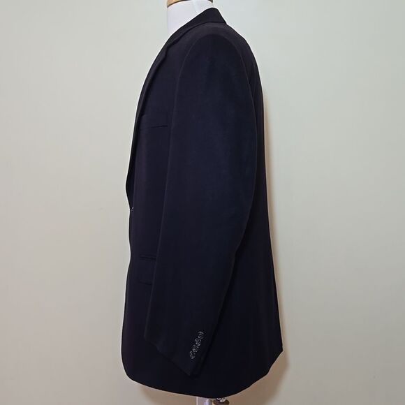 Jos A Bank Cashmere Blazer Jacket Sports Coat Mens 42R Navy Academia Suit Jacket - Picture 12 of 15
